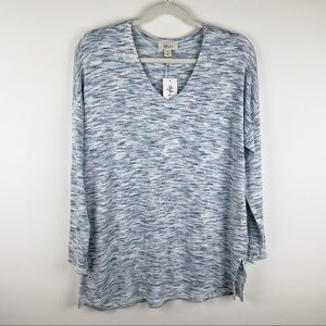 STYLE & CO | Heathered Blue Long Sleeve Top B12